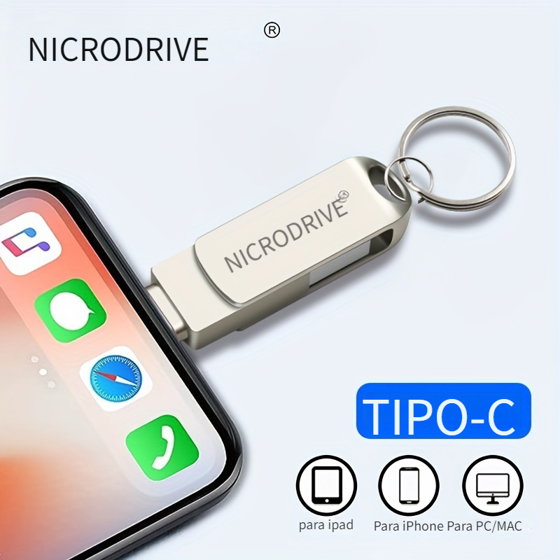 Memoria USB OTG Micro USB 3.1 de 128 GB WANSENDA 2 en 1 USB Memory Stick  Llavero Pulgar Drive para Android Phone/PC/Mac (Verde)