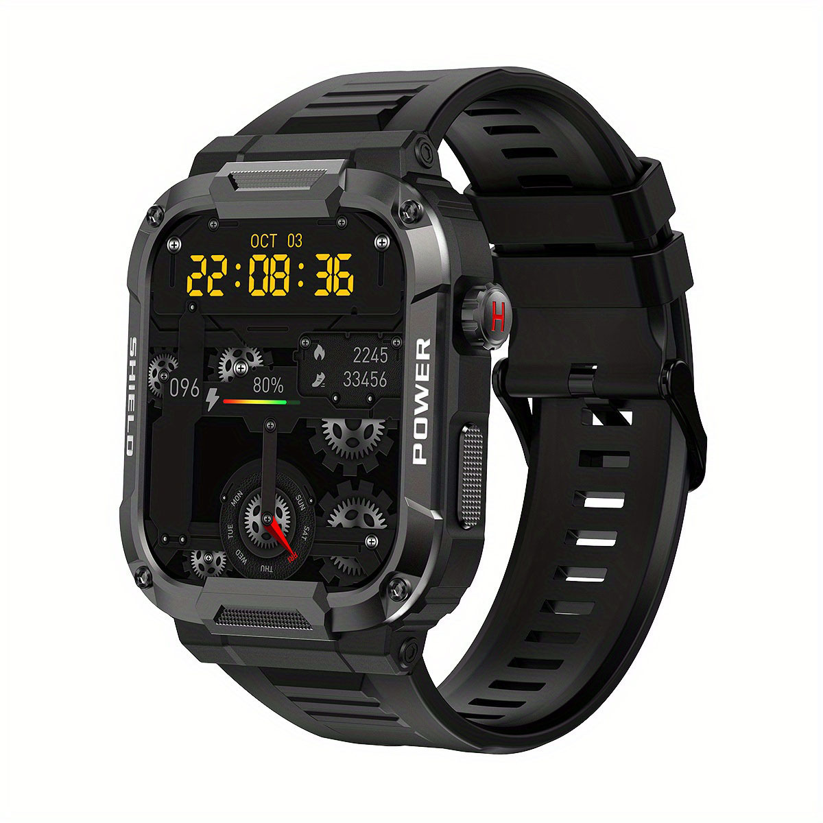  Rgthuhu Relojes inteligentes militares para hombres  (respuesta/hacer llamadas), reloj inteligente resistente al agua 100M para  teléfonos Android y iPhone, rastreador de fitness deportivo al aire libre :  Electrónica