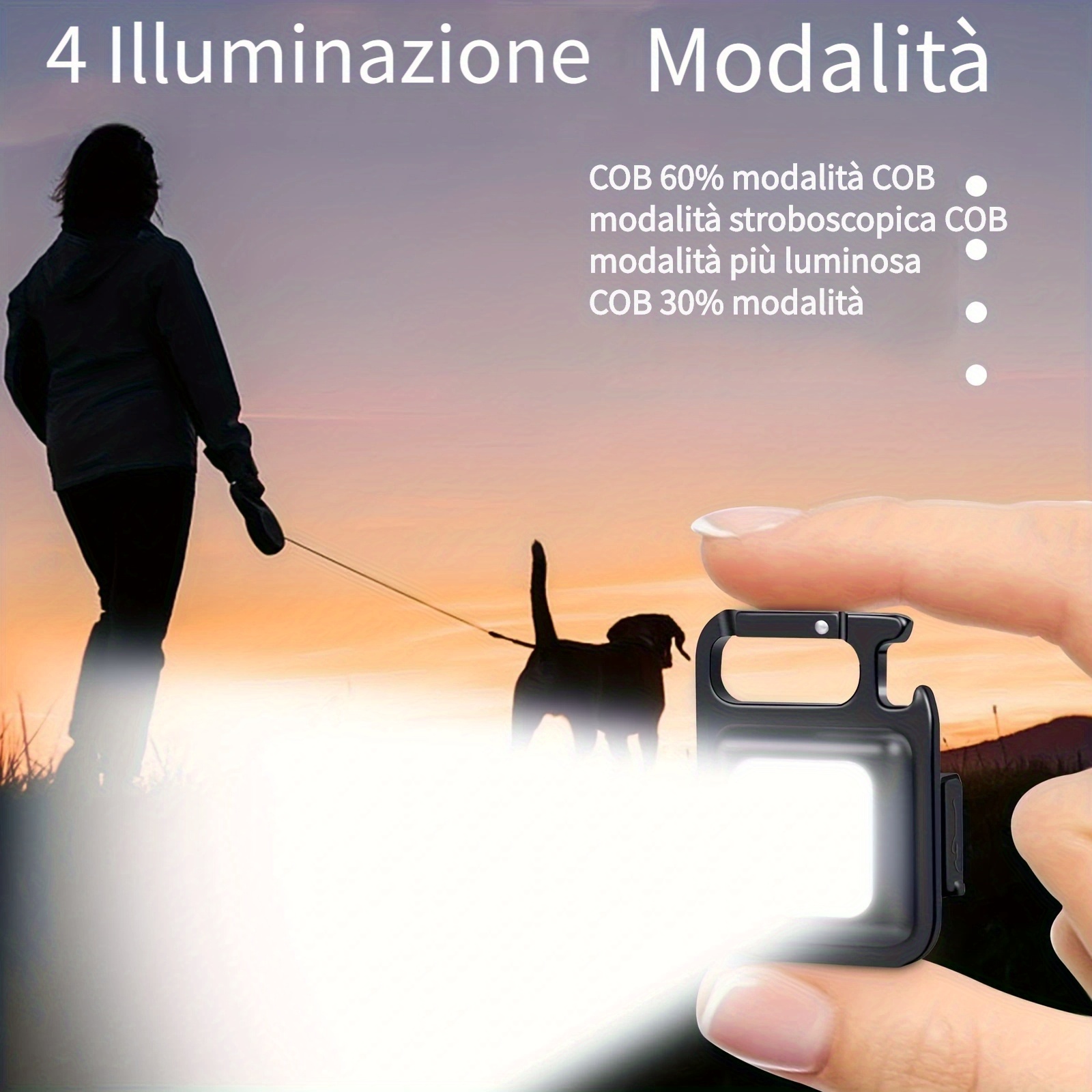 Torcia Piccola Cob 1000 Lumen Luminosi Portachiavi Cob - Temu Italy