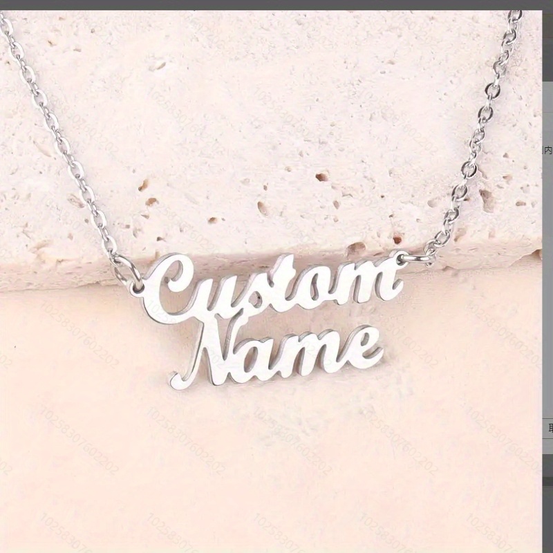 Personalized Two Name Necklace Stainless Steel English Temu