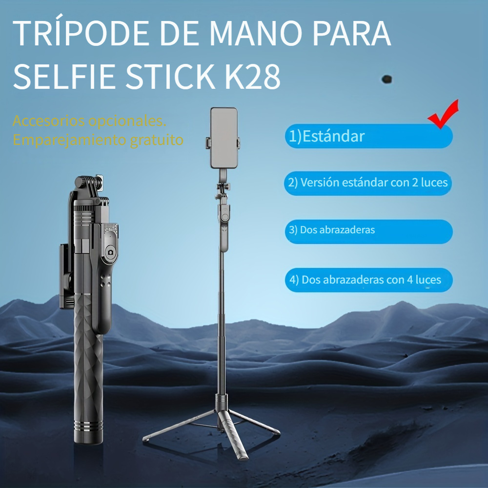Palo Selfie Inalámbrico Trípode Selfie Retráctil Soporte - Temu Chile