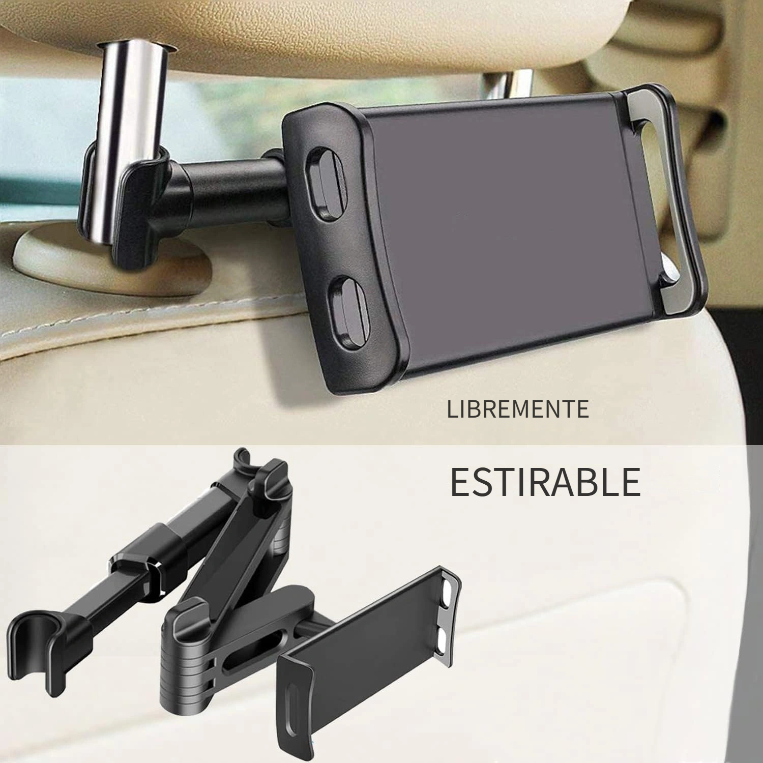 Soporte Premium para reposacabezas de asiento trasero de coche, para  tableta/GPS de 710 pulgadas, IPAD 10166 - AliExpress