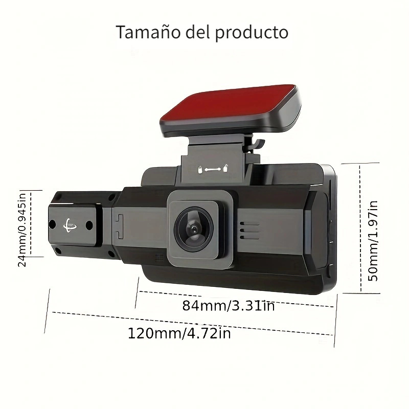 Vantrue N2 Pro - Cámara HD frontal e interna para auto con