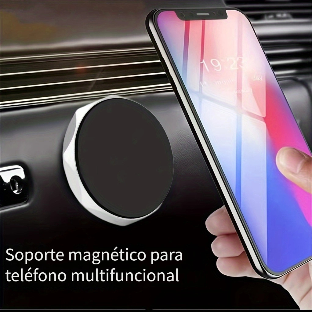 Soporte para telefono movil con iman soporte movil coche magnético metálico  universal soporte magnetico movil coche