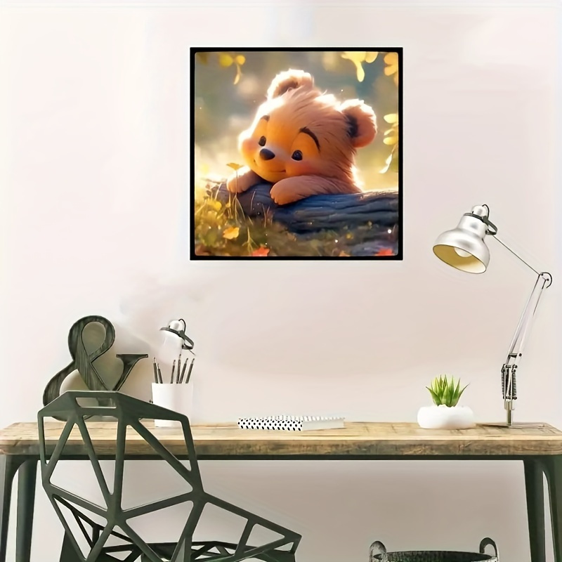 

1pc 5d Diamond Painting Set Creative Bear Pattern 5d Diy Special Shaped Diamond Painting Mosaic Craft, Handmade Gift, Perfectly For Home And Office Wall Decoration Art