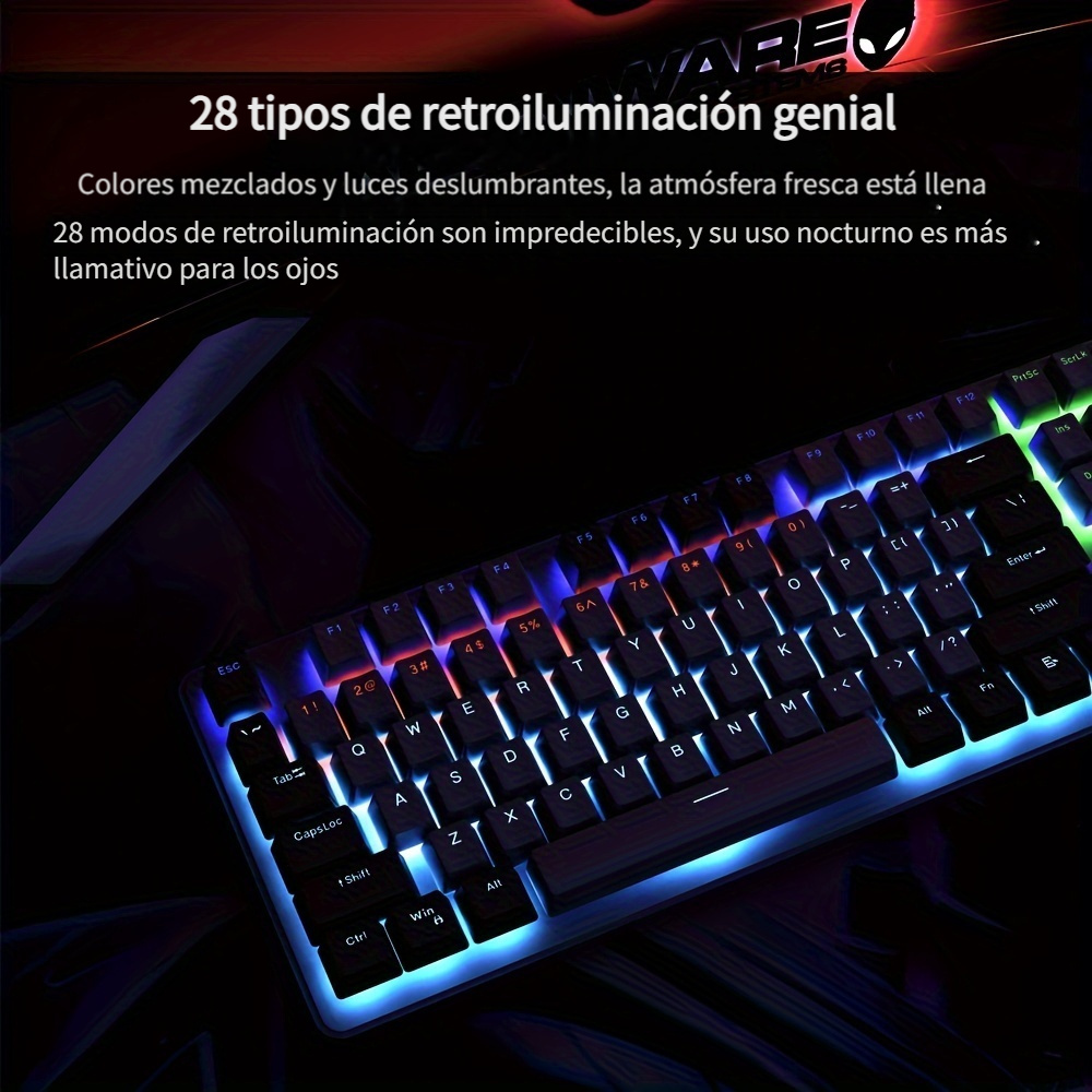 Teclado Universal Juegos Teclado Cable Usb Teclado Luminoso - Temu