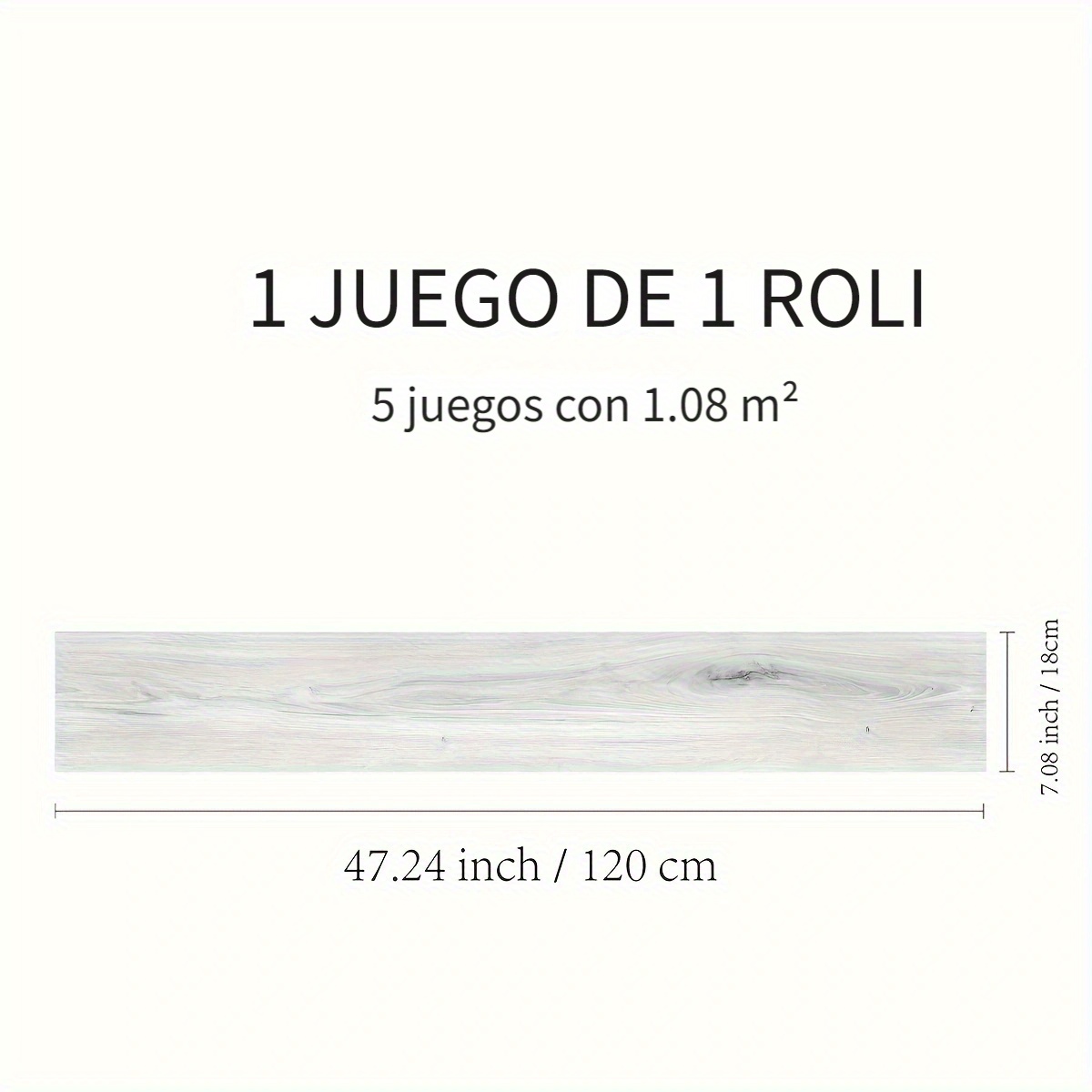  Rollo de vinilo autoadhesivo para baño, cocina, madera de  álamo, 2.0 ft x 32.8 ft : Herramientas y Mejoras del Hogar