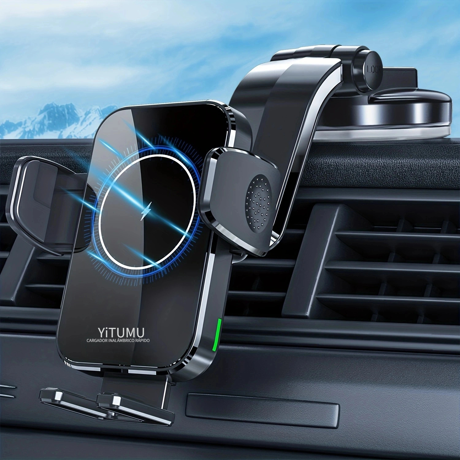 Cargador de coche transparente Cargador inalámbrico magnético para iPhone  13 / 15W Series 12 Soporte de carga rápida compatible con MagSafe Air  Cargador de montaje de ventilación - China Cargador inalámbrico y