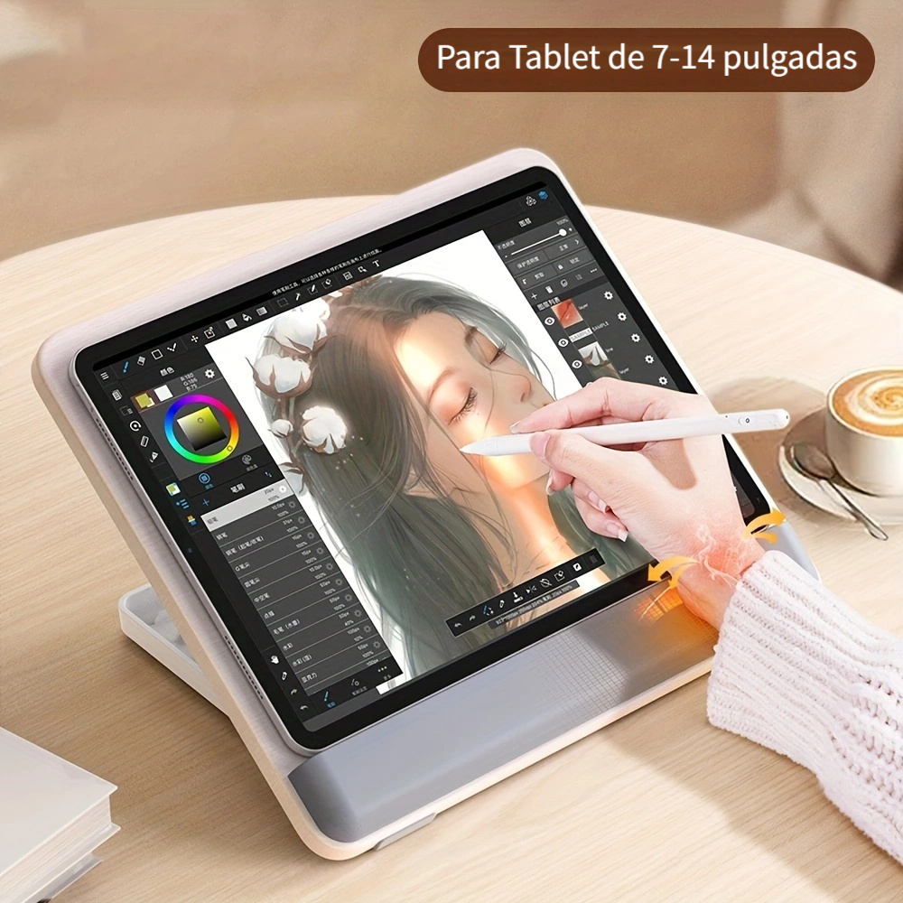Soporte para tableta, soporte para almohada para tableta: almohadilla suave  para cama, base para tableta con soporte para lápiz óptico y bolsillo, para  iPad Pro 12.9, Air, Mini