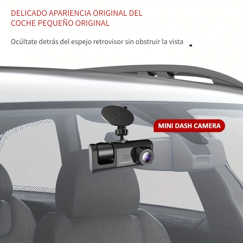 Cámara de tablero doble frontal e interior 1080P doble cámara de tablero  para autos CHORTAU Front Inside Dashcams para automóviles con visión  nocturna