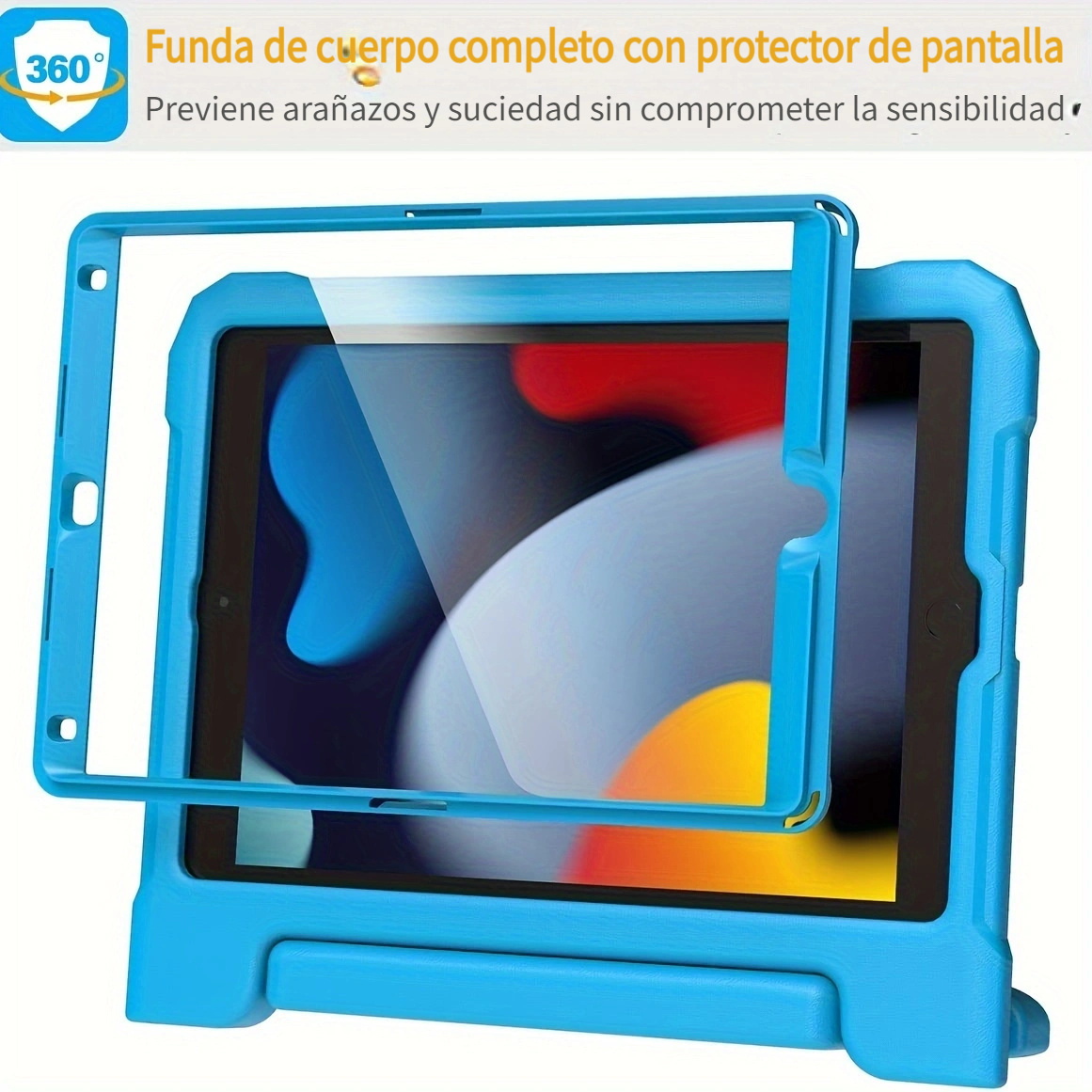 Funda para iPad de 10.ª generación para niños, funda para iPad de 10.9  pulgadas con protector de pantalla integrado, duradero, ligero, a prueba de