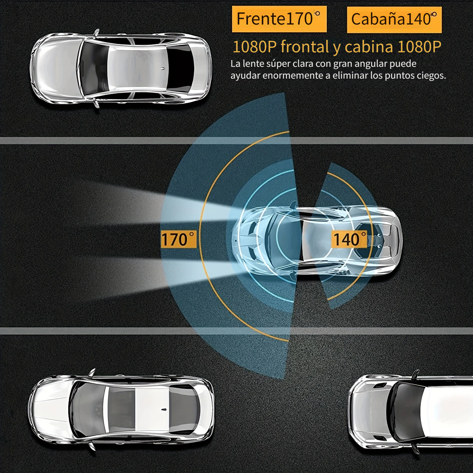 Cámara de tablero para automóvil, FHD 1080P Dash Cam frontal con tarjeta SD  de 32 G, visión nocturna, cámaras de control para autos con grabación en