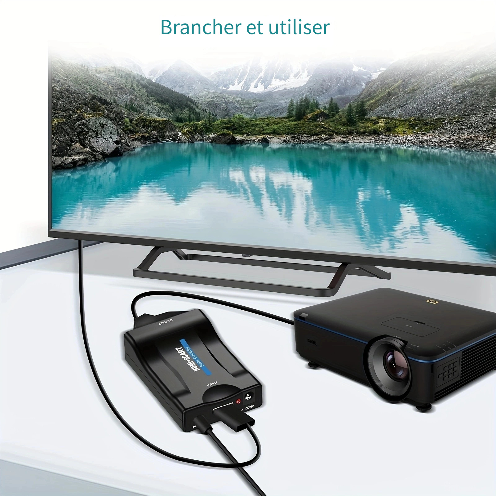 Convertisseur/Adaptateur péritel vers HDMI HD 720p/1080p