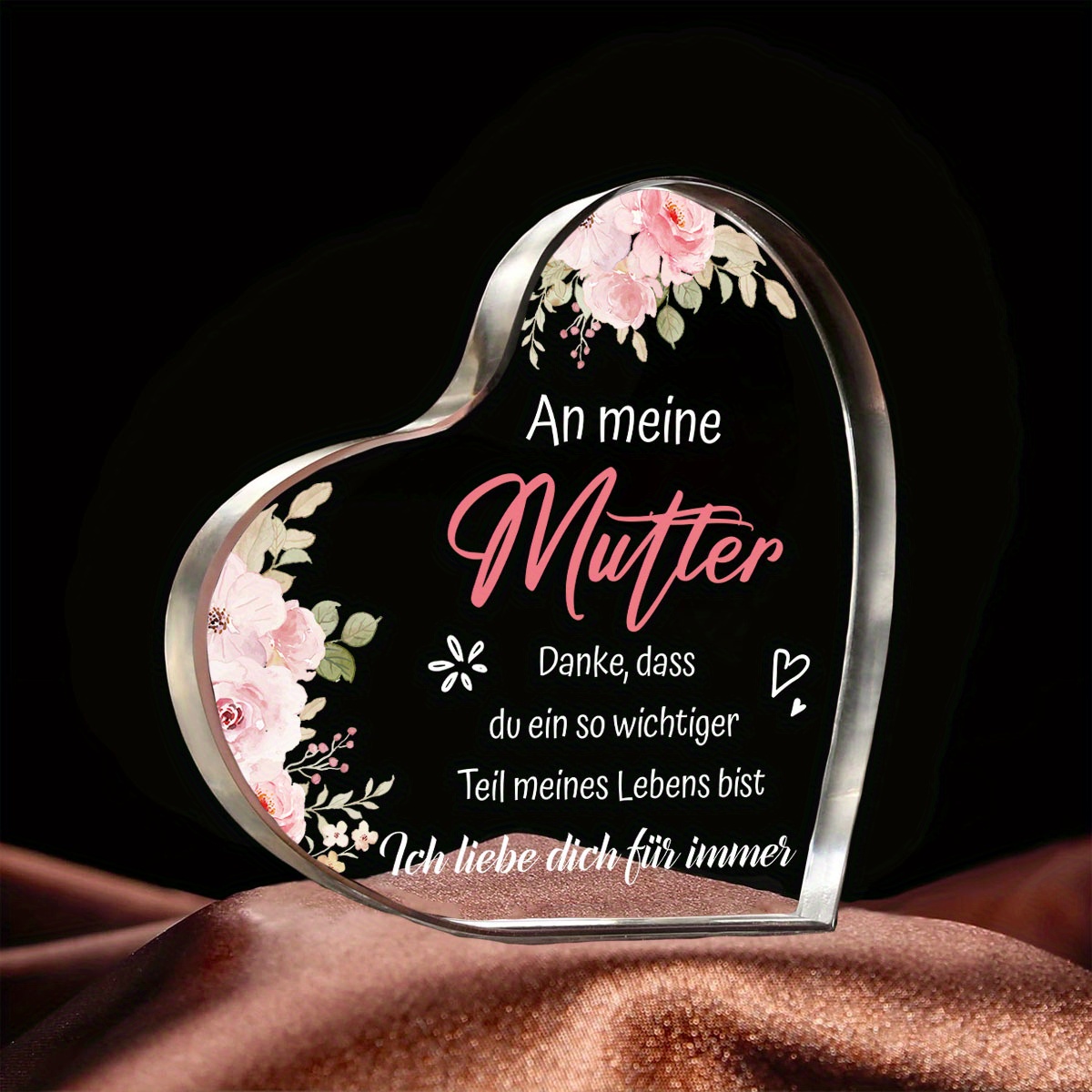 & Gratitude: 1pc Acrylic Plaque - Day, Birthdays & Thanksgiving - Elegant Desk Decor & Gift For Mom, Protective Film, Check Product Pattern