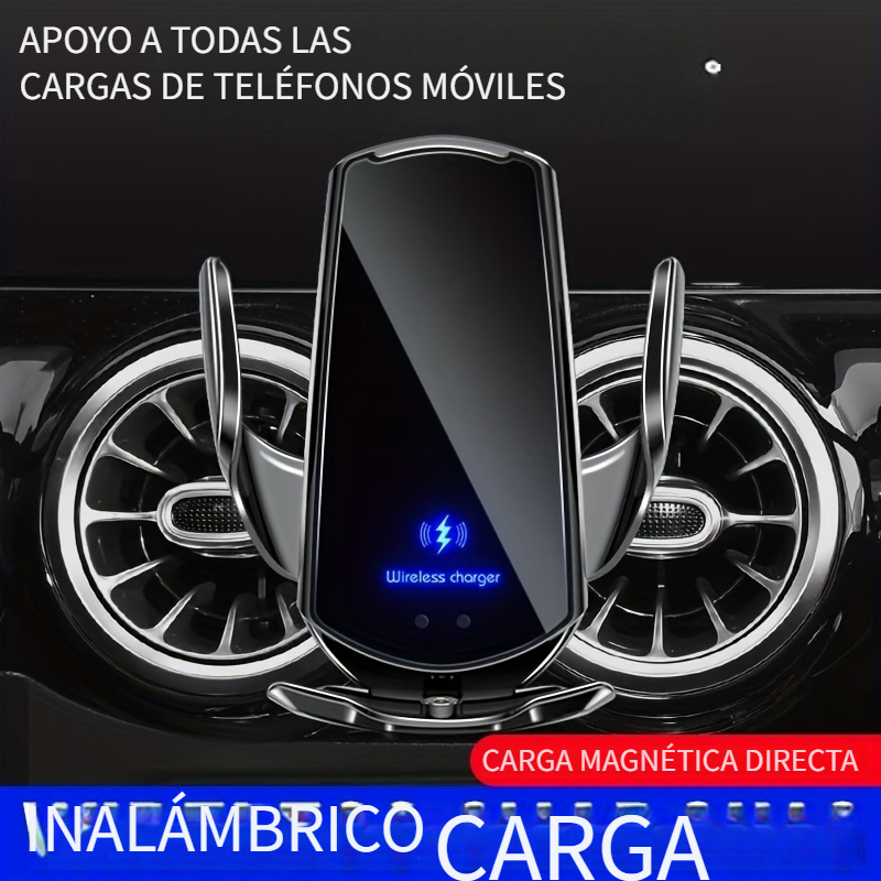 APPS2Car 15W Soporte Cargador Coche para Magsafe, Qi Cargador Inalámbrico  Magnético para Coche, Soporte Rejilla Aire, Soporte Móvil Coche iman