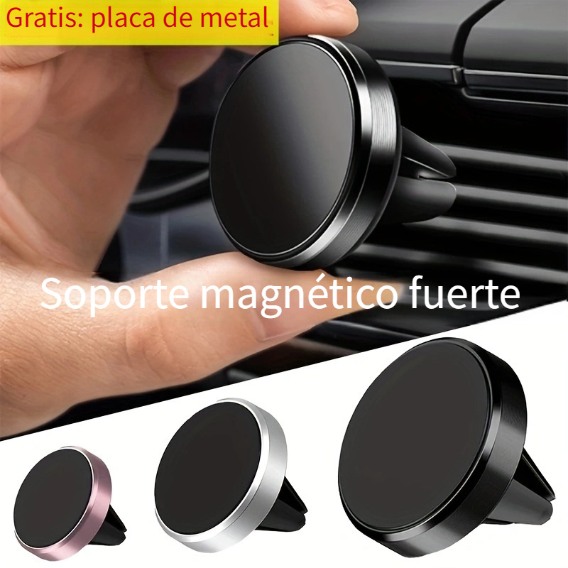 Soporte magnético para teléfono móvil para coche (2 unidades), imán para  teléfono móvil con ventilac TUNC Sencillez