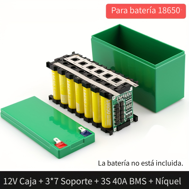 Batería recargable 12V 2A, Batería 18650 12V portatil