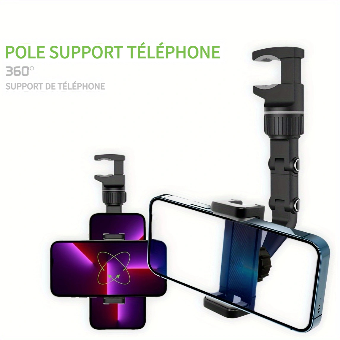 VANMASS Support Telephone Voiture Smartphone Fixe Voiture Telephone Phone  Holder Car Support T¿¿l¿¿phone Universel pour Tableau de Bord Compatible  avec iPhone 13 Pro Max/ 12/11, Samsung, Xiaomi