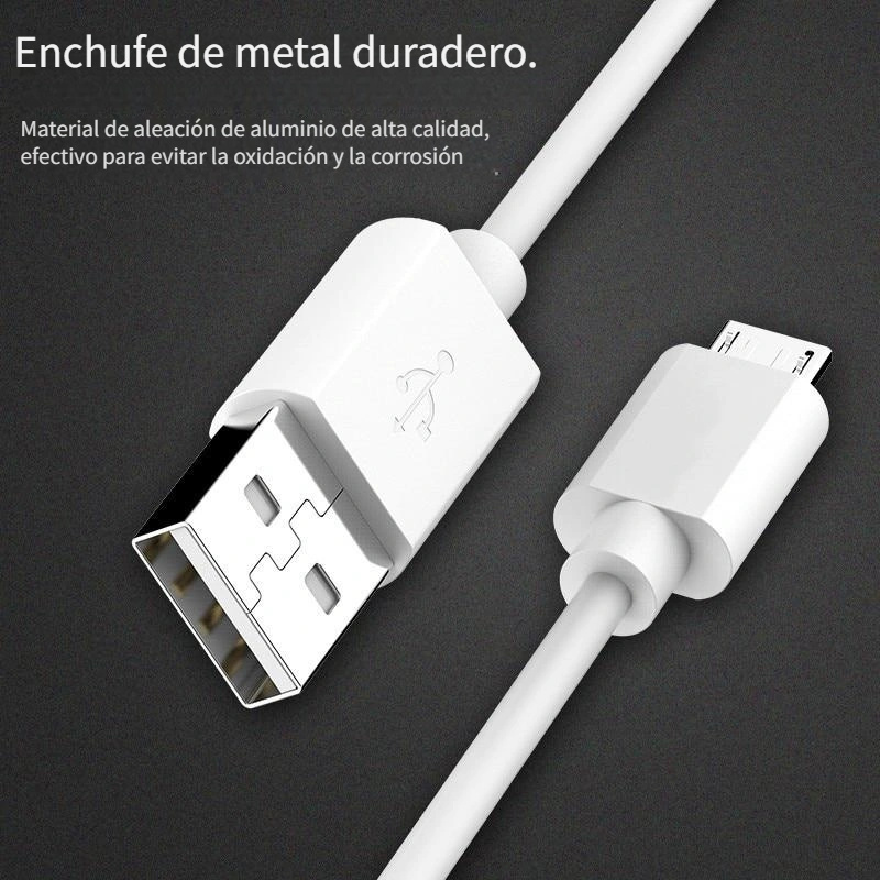  Micro USB para cargador/datos/cable de sincronización HQ M a  macho USB 2.0 A a B Micro a línea de carga de teléfono celular para Samsung  Galaxy S3 I9300 - 6 pies 