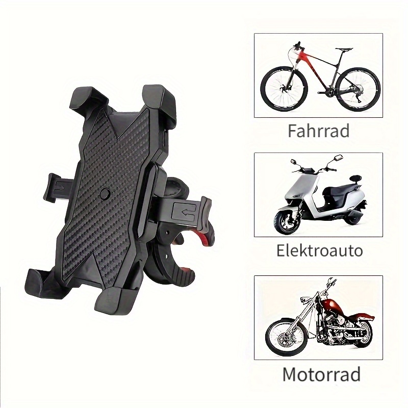 Handyhalterung Quad-Lock Bike Fahrrad Motorrad Roller Halter Handy