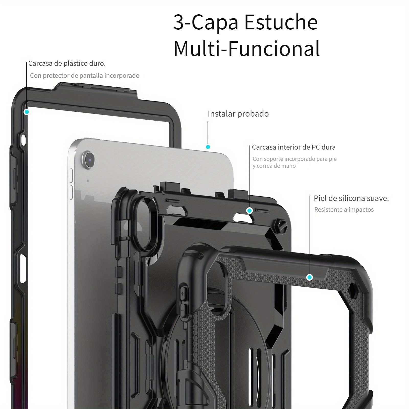 Estuche inteligente delgado especialmente diseñado para iPad Mini 5  pulgadas 7.9, cubierta trasera de TPU flexible con revestimiento de goma,  reposo/activación automática y soporte de visualización/escritura para iPad  Mini 5 Zhivalor 2033204-1