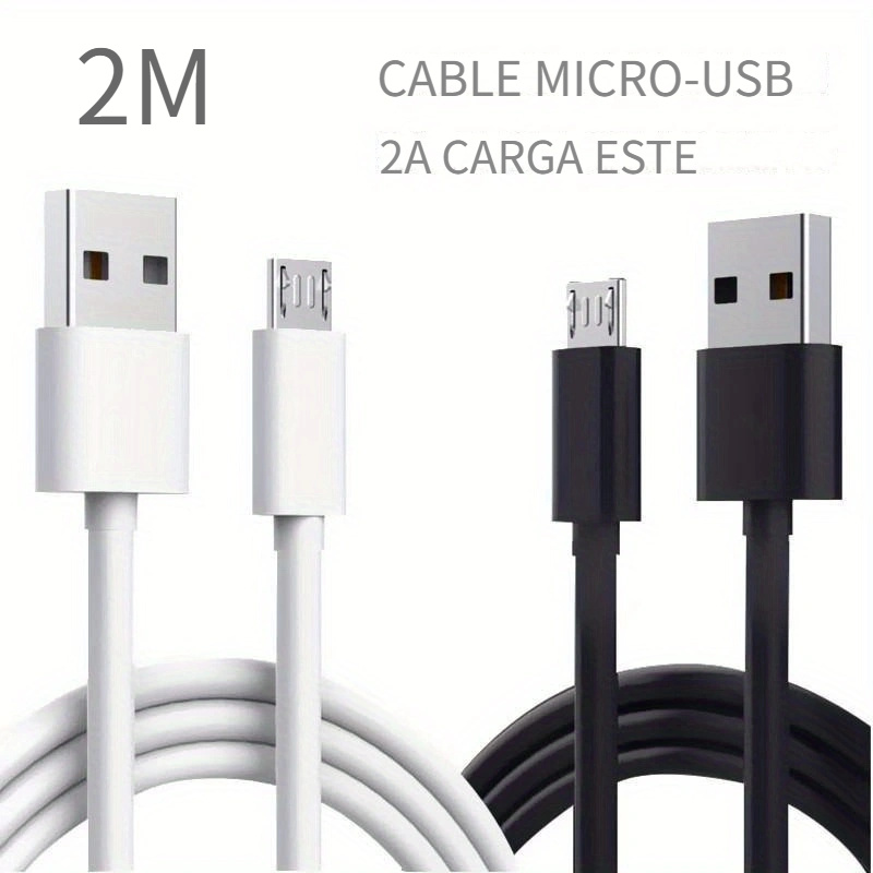  Micro USB para cargador/datos/cable de sincronización HQ M a  macho USB 2.0 A a B Micro a línea de carga de teléfono celular para Samsung  Galaxy S3 I9300 - 6 pies 