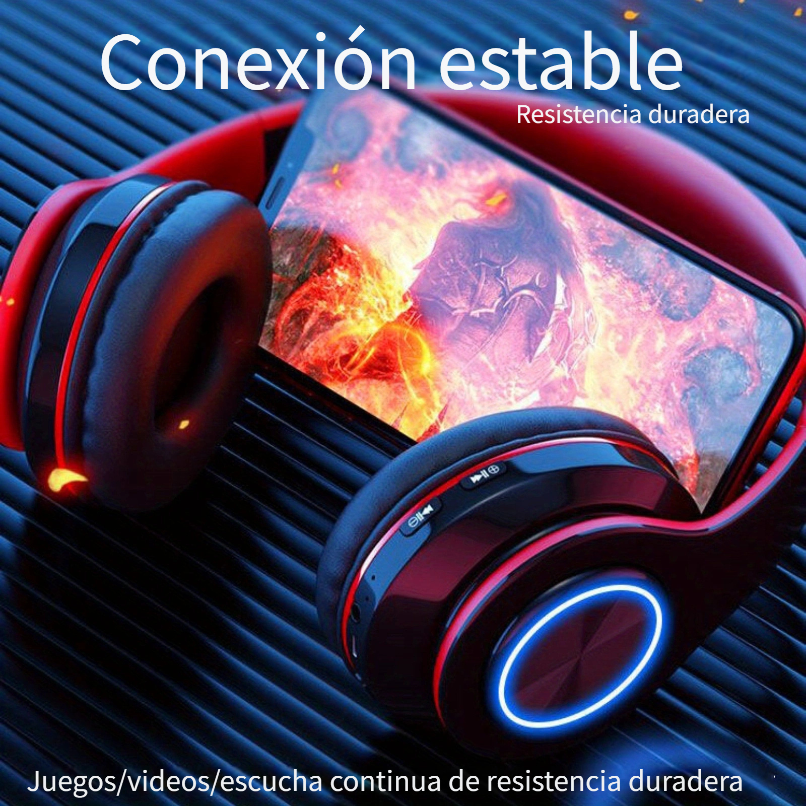 Auriculares Inalámbricos Emisión Luz Luces Led Colores - Temu Chile