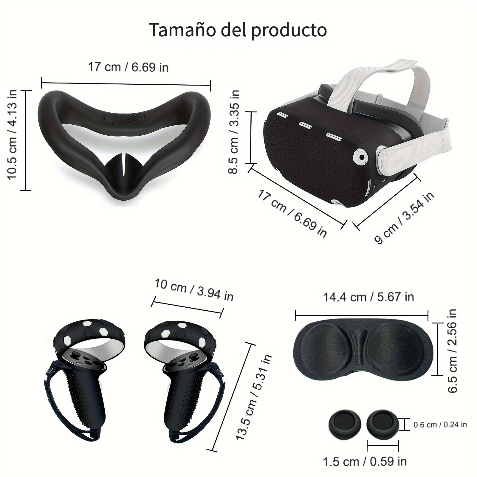 Conjunto Cubierta Protectora Vr Accesorios Oculus Quest 2 - Temu Chile