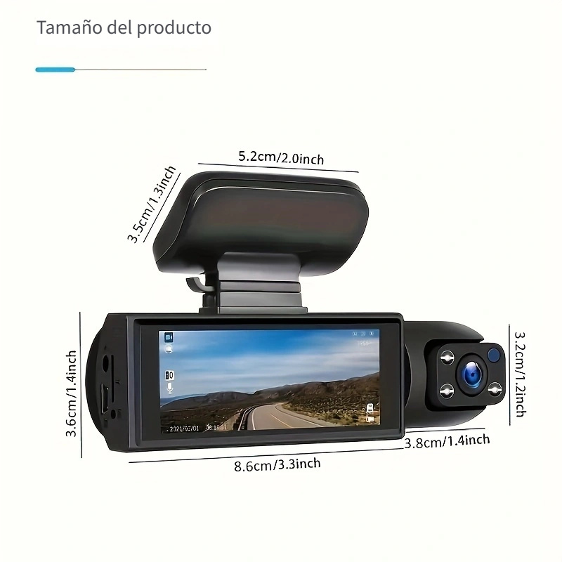 Cámara de tablero para automóvil, FHD 1080P Dash Cam frontal con tarjeta SD  de 32 G, visión nocturna, cámaras de control para autos con grabación en