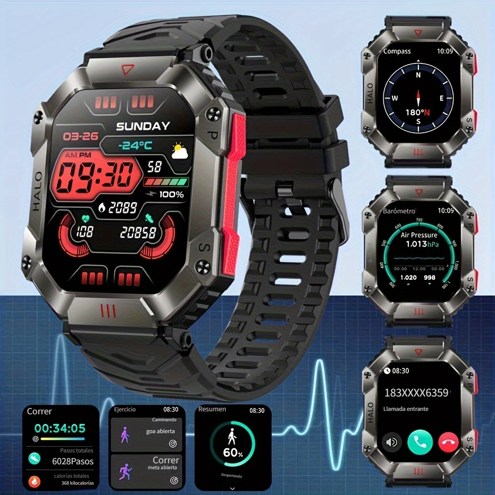 2023 Nuevo reloj inteligente de glucemia sanguínea ECG+PPG: resistente al agua  IP68, termómetro, rastreador deportivo y más para hombres - Compatible con  Xiaomi e iOS - Temu Spain