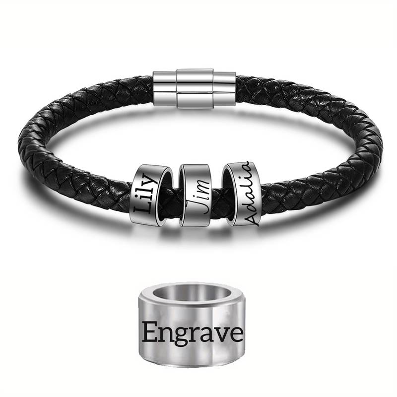 Cool Family Names Men Bracelet Custom Engrave Name Beads Temu Canada Cool Family Names Men Bracelet Custom Engrave Name Beads Temu Canada
