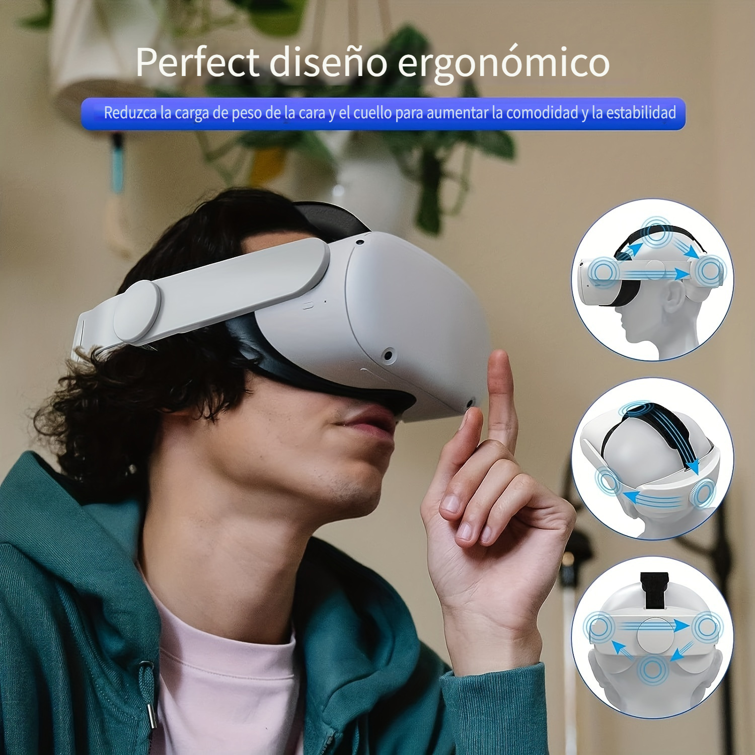 Diseñado Usar Diadema Oculus Quest 3 Accesorios Ligeros - Temu Mexico