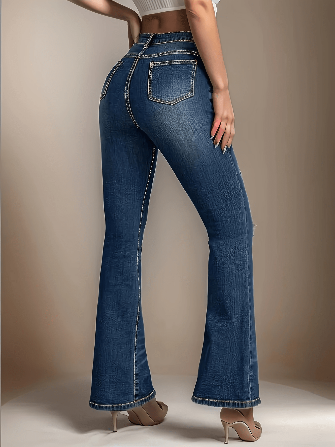  Pantalones de trabajo elásticos para mujer, diseño