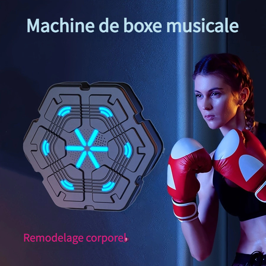 Machine de boxe à musique électronique LED, montage mural à domicile, boxeur  de musique intelligent avec gants pour adultes, adolescents, exercice à  domicile - AliExpress