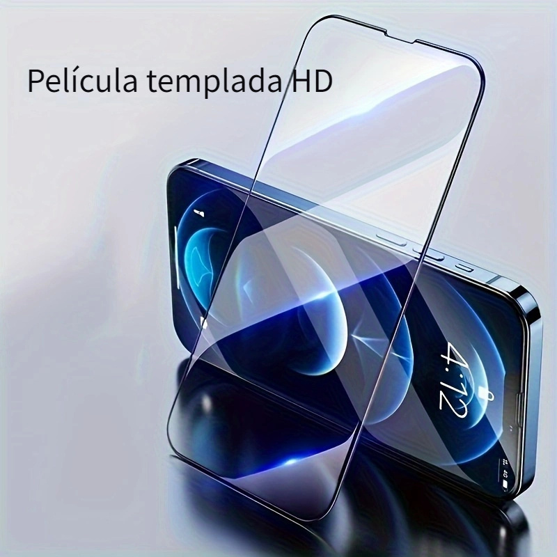 Protector de pantalla de vidrio templado para iPhone 14 Pro Max [borde  negro] compatible con Apple Dynamic Island (paquete de 2)