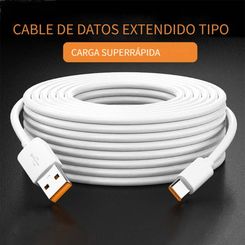 Cable de Carga Rápida de 66W, Línea de Datos Flexible, Soledad Cable para  Teléfono