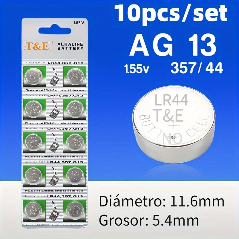 Paquete de 10 pilas de botón AG10 389A LR1130 LR54 L1131 SR1130 de 1.5 V