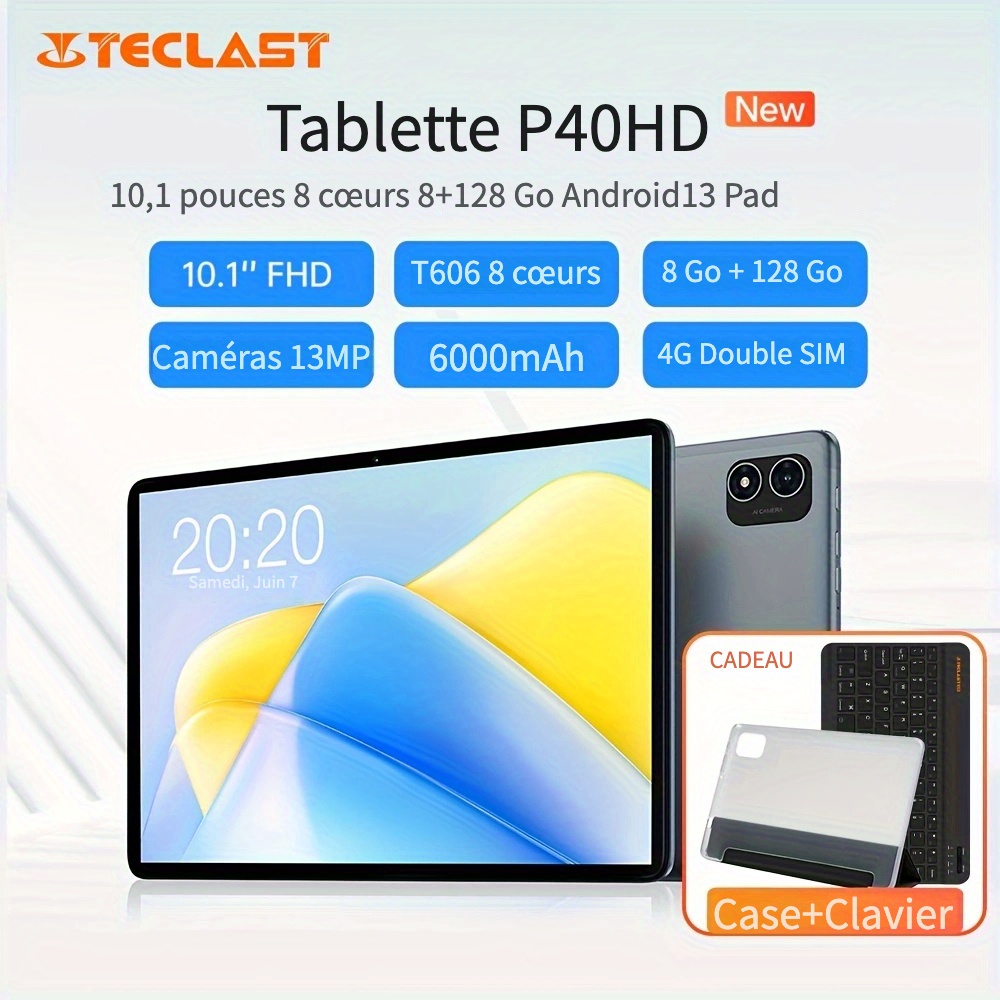 C Idea Tablette Android 12 - 8 Pouces 8 Go De RAM 256 Go Rom Sim