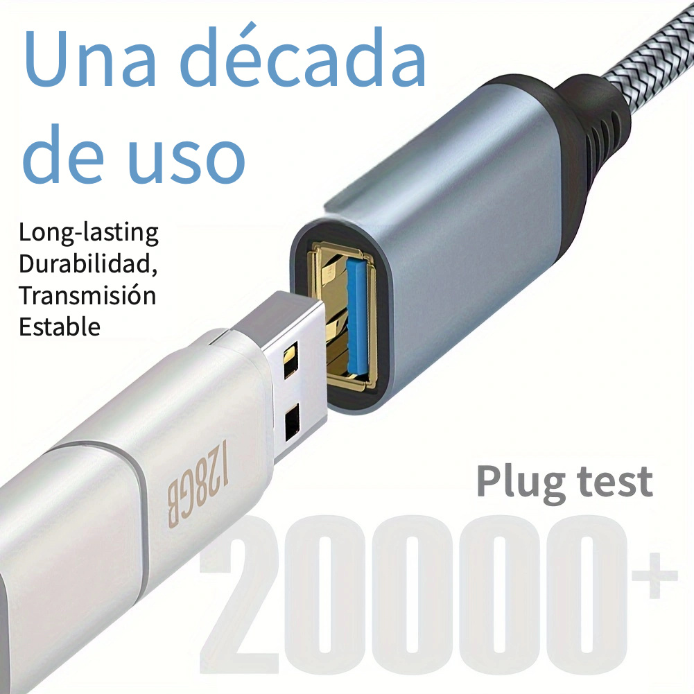 Cable Extensión Usb Macho Hembra Extensión Cable Datos Ratón - Temu