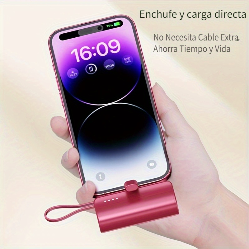 Cargador Portátil Banco Energia Ultracompacto Compacto para iPhone
