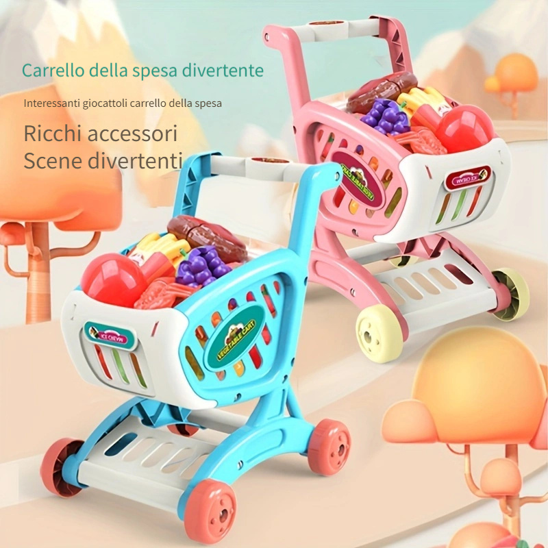 Playhouse Per Bambini Supermercato Cassiere Supermercato Carrello Della  Spesa Minimarket Ragazzi E Ragazze Giocattoli Alimentari Di Simulazione, Checkout Online Rapido E Sicuro