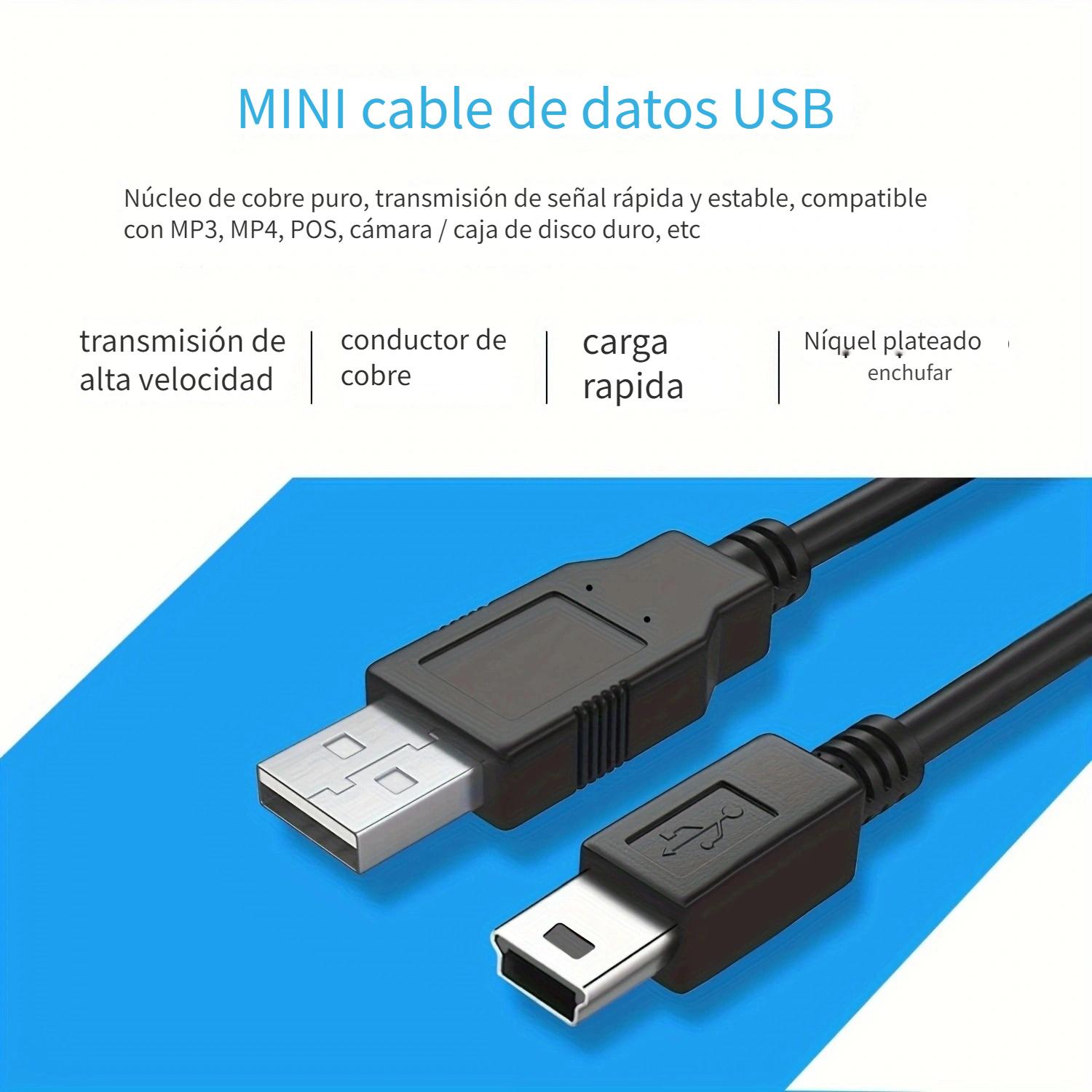 Cables USB C actualizados de 6 pies (paquete de 2), cable tipo C de carga  rápida de 3 amperios, transferencia de sincronización rápida de datos USB A