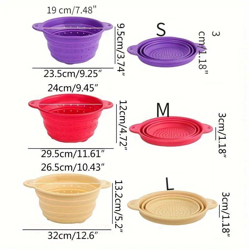 1pc Scolapasta In Silicone Scolapasta Pieghevole In Silicone - Temu Italy