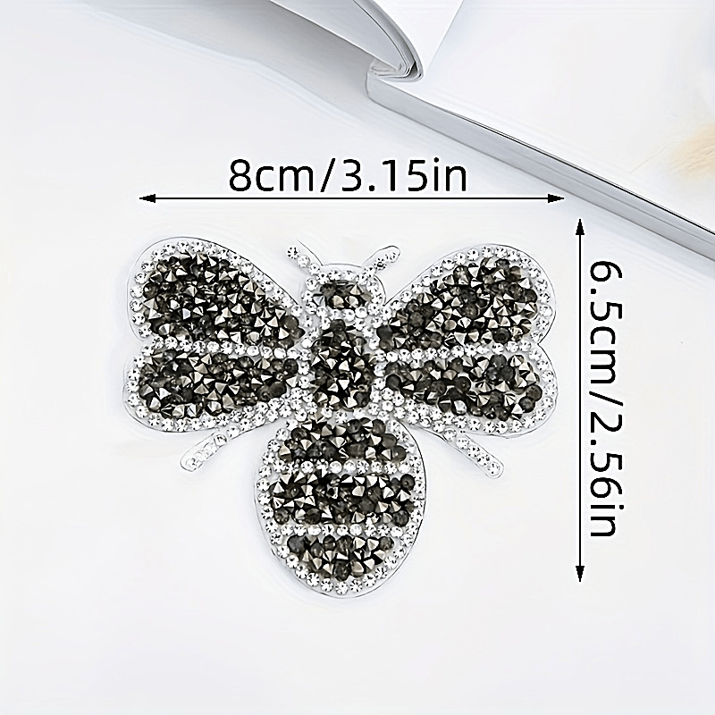 Hot Sale Butterfly Rhinestone Patches Thermo Stickers On Clothes