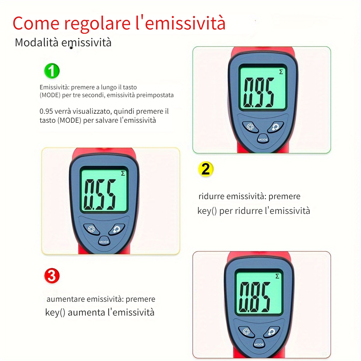 1pc Pistola A Temperatura Infrarossa Multifunzionale - Temu Switzerland