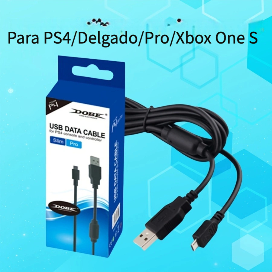  Cable de carga para control de PS4 (2 unidades), 10 pies, de  nylon trenzado, micro USB 2.0, sincronización de datos de alta velocidad;  para Playstation 4, PS4 Slim/Pro, control de Xbox