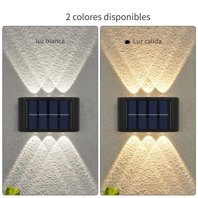 1/2pcs Luz Pared Solar Impermeable Decoración Exterior, 6 Luces Led, Luz  Pared Patio, Calle, Paisaje, Jardín, Compra En Temu Empieza Ahorrar