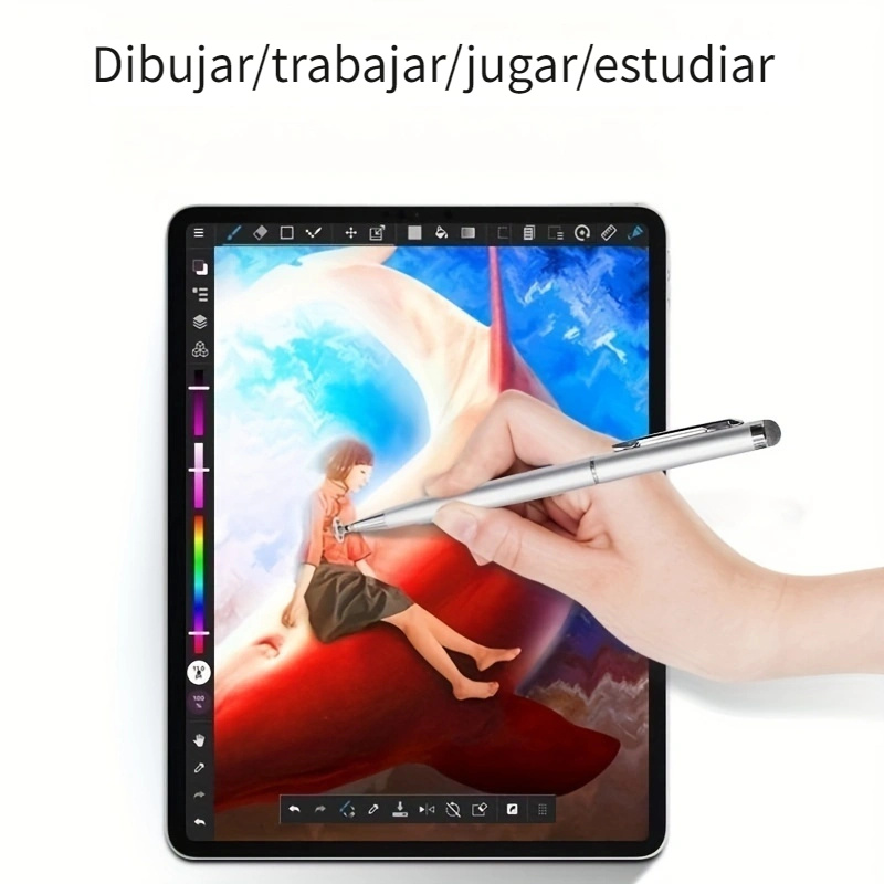 Lápiz óptico para pantallas táctiles, punta de disco y tapa magnética,  compatible con Apple iPad Pro/iPad 6/7/8/9/iPhone/Samsung Galaxy Tab  A7/S7/Fire