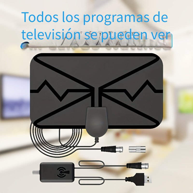 Antena Tv Digital Interior Amplificada, Mejor Amplificador Potente,  Amplificador Señal, Rango 350 Millas, Compatible Televisores Inteligentes  Antiguos 8k 4k Full Hd - Hogar Inteligente - Temu Mexico