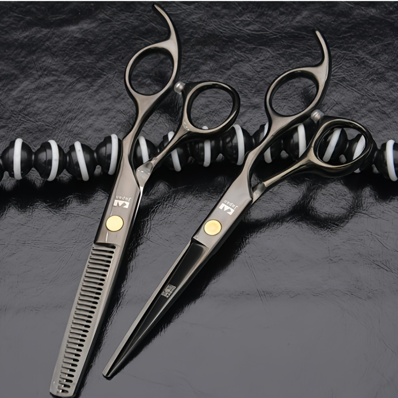 

Hairdressing Scissors Titanium Plating Flat Cutting Scissors Bangs Cut Thinning Shears Professional Hair Cutting Scissors
